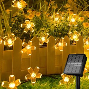 Epyz Solar Light Outdoor Garden Waterproof Sakura Flower String Light for Garden,Lawn,Patio,Christmas Tree,Party Decorations [ 30 LED, Warm Yellow Light, Pack of 1 ]