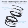 FKU Dual Side Magnetic Phone Holder 360° Rotatable Metal Phone FKU Dual Side Magnetic Phone Holder 360° Rotatable Metal Phone Holder Magnetic Finger Grip Stand for Car, Gym Compatible for All Smartphones (Black)