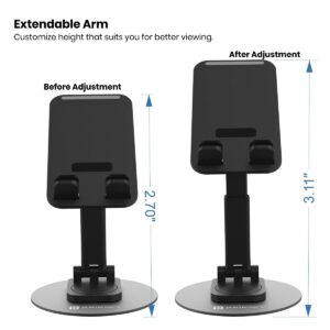 FKU Multifunctional Desktop Mobile Holding Stand with 360° Rotational Base Mobile Holder