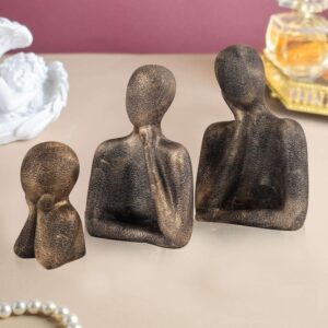 Family of Three Ornaments Abstract Home Souvenirs Statues Decoration for Family of Three Ornaments Abstract Home Souvenirs Statues Decoration for Home Character Brown