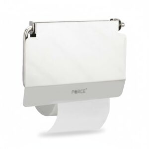 Force Stainless Steel Toilet Paper Roll Holder | Wall-Mounted Bathroom Tissue Holder | Rust-Proof & Corrosion-Resistant | Space-Saving Durable Bathroom & Basin Accessory