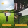 GIGALUMI GL-701 Solar Landscape Spotlight 49 LED 1500mAh Li-ion Battery Outdoor Light 160lm Ground Spot Lamp with 1W Polysilicon Panel for Yard Garden Driveway Porch Patio (Pack of 1)