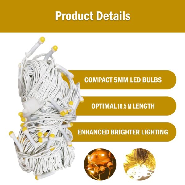 GIGAWATTS-38-LED-10.5M-Copper-Wire-PowerPixel-Fairy-Lights-360°-Glow-Decorative-String-Lights-for-Home-Diwali-Christmas-Weddings-Parties-Outdoor-Decor-Pack-of-1-Warm-White.jpg GIGAWATTS 38 LED 10.5M Copper Wire PowerPixel Fairy Lights | 360° Glow Decorative String Lights for Home, Diwali, Christmas, Weddings, Parties & Outdoor Décor (Pack of 1, Warm White)