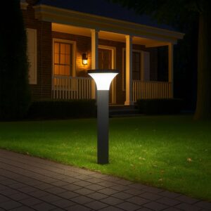 GIGAWATTS G04 Duplex Garden Light Waterproof Pillar Lamp Outdoor Decor GIGAWATTS G04 Duplex Garden Light Waterproof Pillar Lamp Outdoor Decor Garden Lights Pole Mount Exterior Lighting Fixture for Home Entrance Main Gate Patio Compound Boundary (Without Bulb, 1pc)