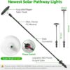 GIGAWATTS GW-241 8 LED Solar Garden Light with 2V Panel BIS Approved 800mAh Ni-MH Battery Swaying Stake Outdoor Lamp for Yard Lawn Walkway Decor (Pack of 1, Warm White)