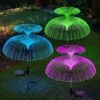 GIGAWATTS GW-905 Solar Jellyfish Garden Light 600mAh Battery Fibre Optic GIGAWATTS GW-905 Solar Jellyfish Garden Light 600mAh Battery Fibre Optic Fountain LED BIS Approved IP65 Waterproof Outdoor Lamp with 2V Panel for Backyards Pathways (1 Pc, Multicolor)