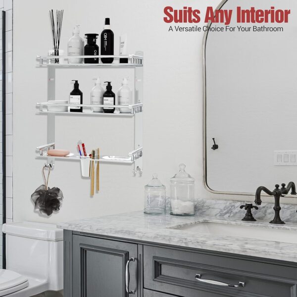 GLOXY-Premium-Bathroom-Shelf-Rack-Chrome-Finish-Stainless-Steel-4in1-Wall-Mount-Bathroom-Soap-Rack-with-Toothbrush-Holder-Bathroom-Fittings-Accessories-Set-with-Multipurpose-Hooks.jpg GLOXY Premium Bathroom Shelf Rack - Chrome Finish Stainless Steel 4in1 Wall Mount Bathroom Soap Rack with Toothbrush Holder - Bathroom Fittings Accessories Set with Multipurpose Hooks