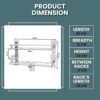 GLOXY Premium Multipurpose Adhesive Stickers Stainless Steel Bathroom Shelf with Soap Dish and Toothbrush Holder - 4 in 1 Bathroom Accessories Set - 15 x 5 Inches