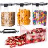 GOLWYN Air Tight Containers For Kitchen Storage Set, Container For Kitchen Storage Set, Kitchen Organizer And Kitchen Accessories Items & Storage (1100 ML Set Of 4)(Plastic),Transparent