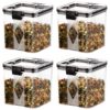 GOLWYN Air Tight Containers For Kitchen Storage Set, Fridge Storage GOLWYN Air Tight Containers For Kitchen Storage Set, Fridge Storage Boxes, Kitchen Containers Set (700 Ml Set Of 4)(Plastic), Transparent
