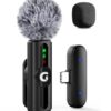 GRENARO Mic for YouTube Wireless, 3-Level Adjustable Noise Reduction Mic GRENARO Mic for YouTube Wireless, 3-Level Adjustable Noise Reduction Mic Wireless,S12 Wireless Microphone for Youtubers with LED Indicator Light (Single Channel Type-C Port Version)