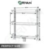 GRIVAN Stainless Steel 3 Layer/3 Tier Multipurpose Bathroom Shelf/Rack/Organizer/Stand/Holder with Double Soap Dish and Toothbrush Holder Tumbler Bathroom Accessories
