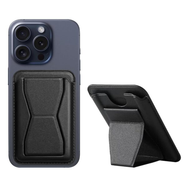 GadgetBite Foldable Mobile Phone Tabletop Stand | Convenient Flap Design GadgetBite Foldable Mobile Phone Tabletop Stand | Convenient Flap Design Ensures a Comfortable Viewing Angle | Hands-Free Convenience | Hands-Free Convenience. (Black)