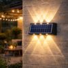 Gesto 6W Solar Wall Lights Outdoor Waterproof IP65, Warm White Gesto 6W Solar Wall Lights Outdoor Waterproof IP65, Warm White Up & Down Wall Lamp with 1200mAh Battery, Auto ON/Off Dusk to Dawn, Exterior Light for Garden Fence Gate Patio Pathway Elevation Balcony