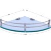 Glass Corner Shelf for Bathroom and Kitchen Shelf Bathroom Accessories | Kitchen Shelves | Wall Shelf | Storage Shelf | Glass Shelves - 7.5 X 7.5 Inches (Pack of 1, Transparent)
