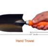 Go Hooked Gardening Tools Kit | Gardening Needs | Hand Trowel | Hand Trowel Transplanter | Orange & Black | 2 Pcs Set