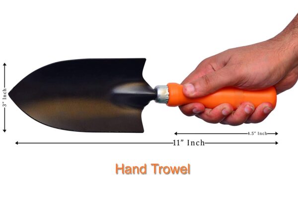 Go Hooked Gardening Tools Kit | Gardening Needs | Hand Trowel | Hand Trowel Transplanter | Orange & Black | 2 Pcs Set