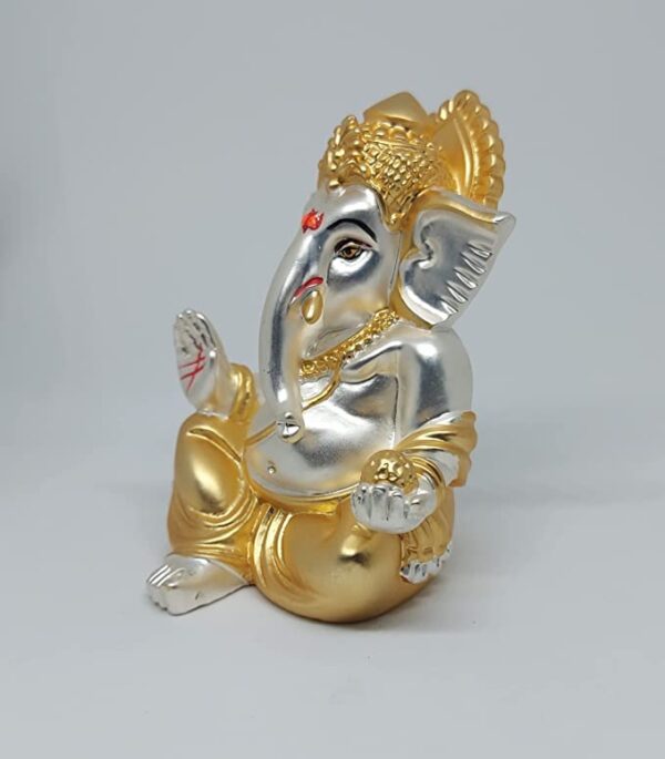 Gold-Art-India-Gold-and-Silver-Plated-Matte-Finish-Ganesh-Idol-For-Car-Dashboard-Ganesha-Murti-Ganpati-Idol-For-Home-Decor-Puja-Lord-Ganesh-Statue-Gift-For-Office-Desk-Puja-Room-Figurine-3-x-3-inches.jpg Gold Art India Gold and Silver Plated Matte Finish Ganesh Idol For Car Dashboard Ganesha Murti Ganpati Idol For Home Decor Puja Lord Ganesh Statue Gift For Office Desk Puja Room Figurine, 3 x 3 inches