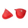 HAZEL Silicone Pinch Grip Mitts Microwave Oven Heat Resistant Gripper Kitchen Pot Holder, Red