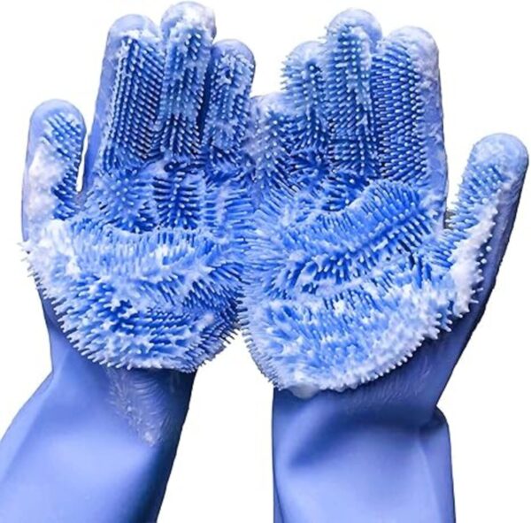 Hand Gloves for Kitchen Cleaning dish Washing Gloves Silicone Dishwashing Hands Vessel dishwasher wash utensil For Women Men House essentials for Bathroom Cleaning Pet Hair Care Car Washing