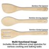 Hawkins Bamboo Spatula Set of 3, Natural Handmade Bamboo Spatulas, Kitchen Tools, Ladles, Turners, Flippers, Scrappers, Servers for Nonstick Cookware (BSPTL3)
