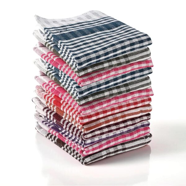 Heart Home Pack of 12 Cotton Kitchen Cloth/Napkins | Fridge, Heart Home Pack of 12 Cotton Kitchen Cloth/Napkins | Fridge, Table, Kitchen Platform Cleaning & Roti Napkins | 12x22 Inches | Multicolor