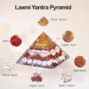 HindCraft Shree Yantra Pyramid (90mm) – Original Gomti Chakra & Laxmi Pyramid | Vastu Item for Home, Positive Energy, Wealth & Good Luck, Spiritual Decor for Housewarming & Office