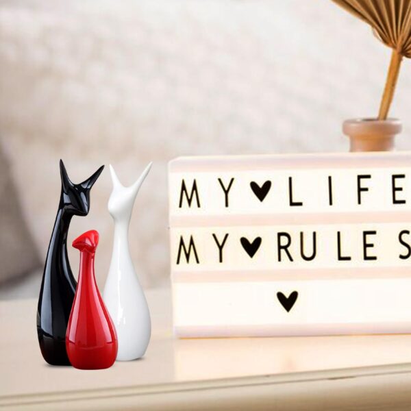 Home-Decor-Lucky-Deer-Statue-Family-Ceramic-Figures-Set-of-3-RedBlack-White-Color.jpg Home Decor Lucky Deer Statue Family Ceramic Figures - (Set of 3, Red,Black & White Color)