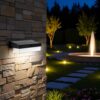 Homehop Solar Light Outdoor Garden Waterproof Decorative LED Wall Lamp Homehop Solar Light Outdoor Garden Waterproof Decorative LED Wall Lamp for Home, Balcony, Patio, Scone and Courtyard Automatic with 3 Color Modes (ABS)