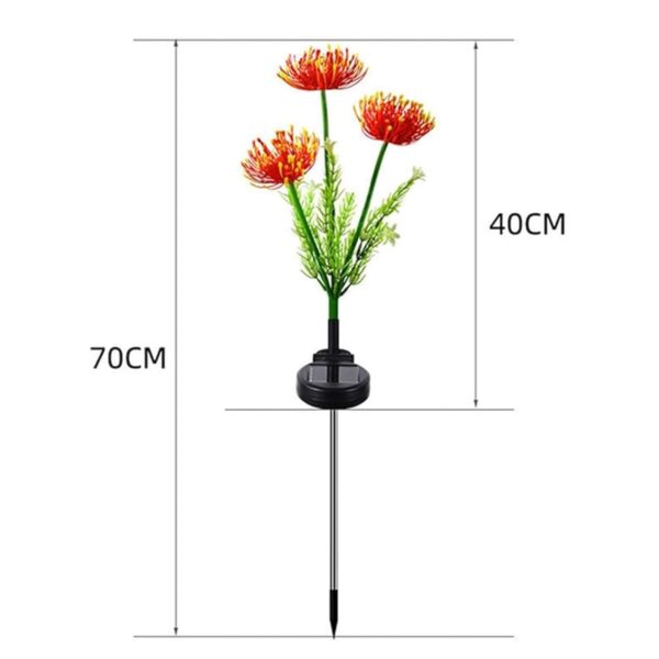 Homehop Solar Light Outdoor Home Waterproof Flower Decorative Lamp with 20 LED for Balcony, Pathway, Courtyard, Home Decor & Auto On/Off (Warm White-ABS)