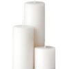 Homesake® Pillar Candles Set of 3, Width 2" High 2" 4" 6" Large Paraffin Soy Wax Pillar Candles Aesthetic Modern Home Decor for Bathroom Living Room Diwali Gifts (White)