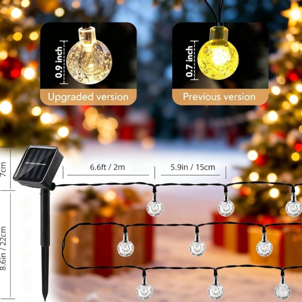 Honbuty®-Solar-String-Lights-Outdoor-Waterproof-IP65-9.3-Feet-Patio-Lights-with-20-LED-Crystal-Globe-Hanging-Light-for-Backyard-Porch-Balcony-Party-Decor-WeddingPartyCamping.jpg Honbuty® Solar String Lights Outdoor Waterproof IP65 9.3 Feet Patio Lights with 20 LED Crystal Globe Hanging Light for Backyard Porch Balcony Party Decor, Wedding,Party,Camping