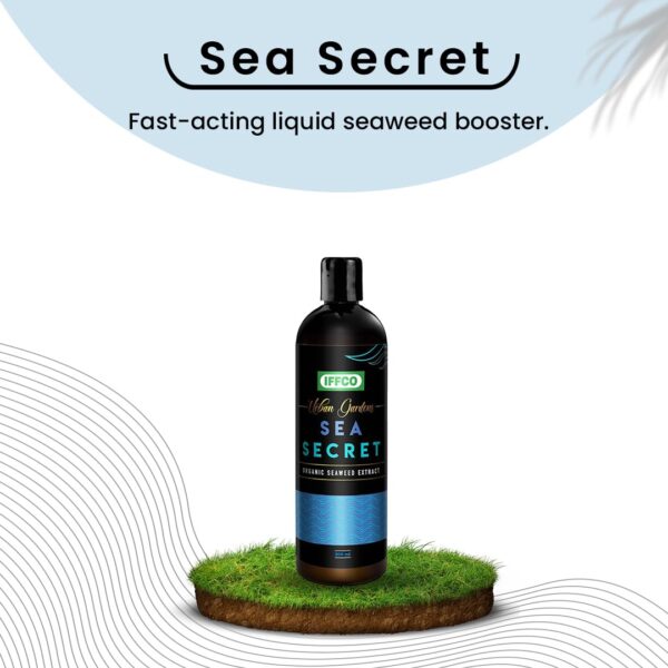 IFFCO URBAN GARDENS - 500 ML - Sea Secret - Seaweed Extract Liquid Concentrate - Organic Fertilizer & Growth Promoter for Plants, 100% Water Soluble