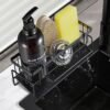 INOVERA (LABEL) Sponge Holder for Kitchen Sink - Dish Soap INOVERA (LABEL) Sponge Holder for Kitchen Sink - Dish Soap Brush Holding Rack Stand - Sinks Organizer Caddy - 23L x 9B x 10H cm (Black, metal)