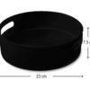 INOVERA Lazy Susan 360° Rotating Kitchen Spice Cosmetic Holder Organizer Rack Tray (23L x 23B x 7.5H cm, Black)