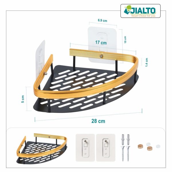JIALTO-1-PCS-Bathroom-Shelf-for-Wall-Bathroom-Organizer-Without-Drill-Self-Adhesive-Corner-Shelf-for-Bathroom-Or-Washroom-Organizer-Bathroom-Accessories-and-Hardware-Gold.jpg JIALTO 1 PCS Bathroom Shelf for Wall | Bathroom Organizer Without Drill | Self Adhesive Corner Shelf for Bathroom Or Washroom Organizer - Bathroom Accessories and Hardware (Gold)