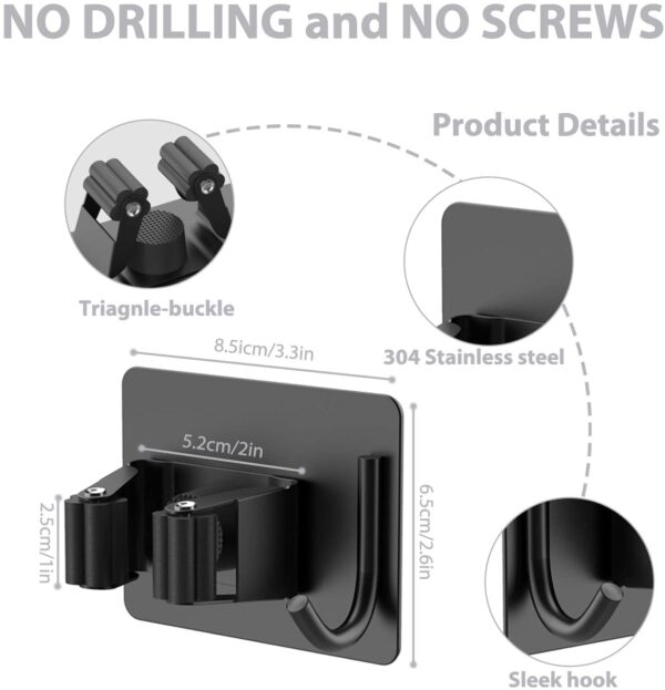 JIALTO-2-Pieces-Stainless-Steel-Broom-Holder-with-Hook-Wall-Mounted-Adhesive-Waterproof-Rustproof-Heavy-Duty-Broom-and-Mop-Stick-Holder-for-Home-Kitchen.jpg JIALTO 2 Pieces Stainless Steel Broom Holder with Hook - Wall-Mounted Adhesive Waterproof Rustproof Heavy Duty Broom and Mop Stick Holder for Home, Kitchen,