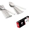 KC Stainless Steel Spoon Set, 12 Pieces, Indian Kitchen Utensils (6 Spoons and 6 Forks Set)