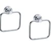 KC Stainless Steel Towel Ring for Bathroom/Wash Basin/Napkin-Towel Hanger/Bathroom Accessories Set of 2 (Square)