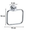 KC Stainless Steel Towel Ring for Bathroom/Wash Basin/Napkin-Towel Hanger/Bathroom Accessories Set of 2 (Square)