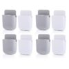 KYLEX 8 Pc Multipurpose Mobile Holder for Home,Wall Mount Phone KYLEX 8 Pc Multipurpose Mobile Holder for Home,Wall Mount Phone Holder & Charging Remote Storage Organizer Case for Mobile,Phone Stand,Stationary Rack,Toothbrush for Home & Office(White & Black)