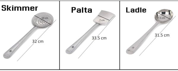 Kanshitas-Rasoiware-Stainless-Steel-3-Piece-Cooking-Spoons-Set-–-Includes-Ladle-Turner-Skimmer-Essential-Kitchen-Utensil-Set-for-Home-Cooking.jpg Kanshita's Rasoiware Stainless Steel 3-Piece Cooking Spoons Set – Includes Ladle, Turner & Skimmer | Essential Kitchen Utensil Set for Home Cooking