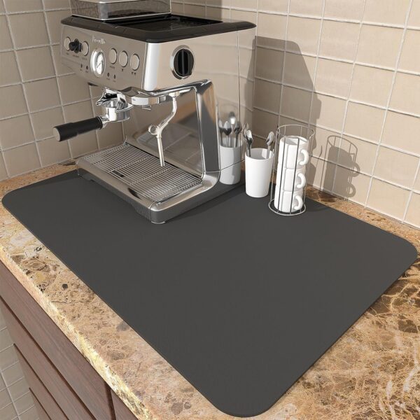 Kitchen Dish Drying Mat – Large, Non-Slip, Water Absorbent, Quick Drying Mat for Dishes, Glasses & Utensils(60X40)