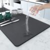 Kitchen Utensil Dish Drying Mat | Quick Dry Water Absorbent Kitchen Utensil Dish Drying Mat | Quick Dry Water Absorbent Non-Slip Counter Placemat Super Draining Mat