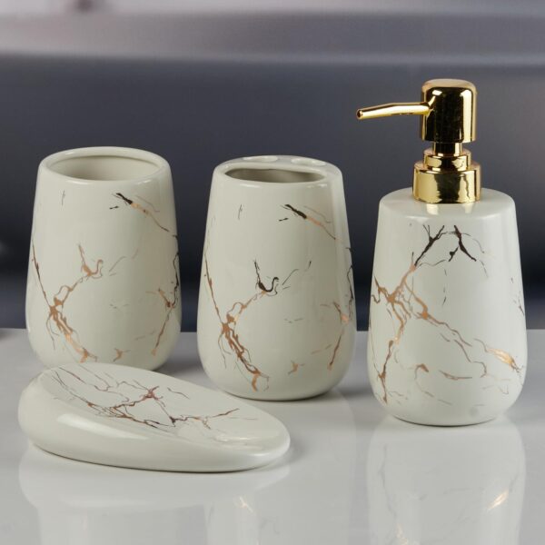 Kookee-Ceramic-Bathroom-Accessories-Set-of-4-Modern-Bath-Set-with-Liquid-handwash-Soap-Dispenser-and-Toothbrush-Holder-Luxury-Gift-Accessory-for-Home-8842.jpg Kookee Ceramic Bathroom Accessories Set of 4, Modern Bath Set with Liquid handwash Soap Dispenser and Toothbrush Holder, Luxury Gift Accessory for Home (8842)