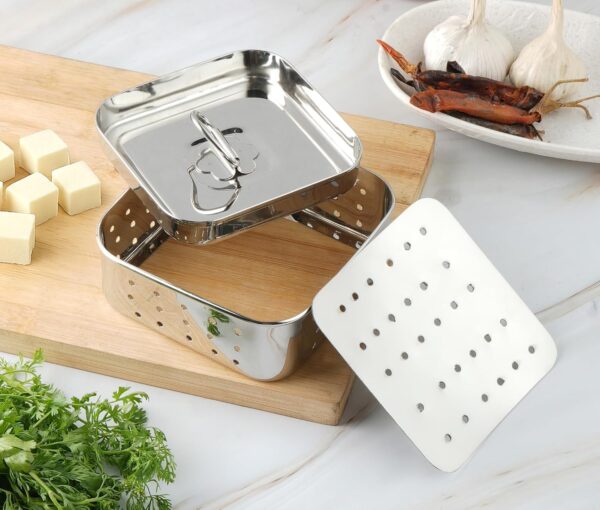 Kraft-Stainless-Steel-Paneer-Press-Maker-Easy-to-Use-Square-Shape-Mould-Machine-for-Perfect-Homemade-Tofu-or-Paneer-Compact-Design-250-ml-10.2-X-4.2-cm-Small.jpg Kraft Stainless Steel Paneer Press Maker - Easy to Use Square Shape Mould Machine for Perfect Homemade Tofu or Paneer, Compact Design 250 ml 10.2 X 4.2 cm (Small)