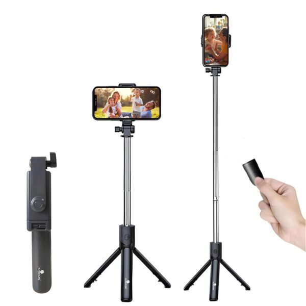 Kratos Upgraded 2026 Selfie Stick Stand,Extendable Selfie Stick for Mobile Kratos Upgraded 2026 Selfie Stick Stand,Extendable Selfie Stick for Mobile Phone with Bluetooth Remote,3-in-1 Multifunctional Design for All Smartphines Phones