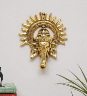 KridayKraft Metal Ganesha ji Statue,Ganpati Wall Hanging Sculpture Lord Ganesh KridayKraft Metal Ganesha ji Statue,Ganpati Wall Hanging Sculpture Lord Ganesh Idol Lucky Feng Shui Wall Decor Your Home, Office,Religious Gift Article Decorative,Showpiece Figurines,20 Cm