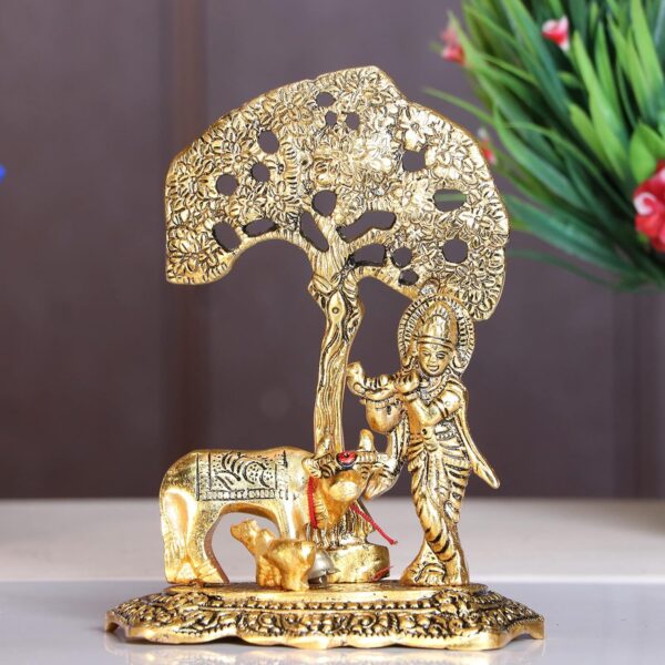 KridayKraft-Prince-Home-Decor-Gifts-Metal-Krishna-With-Cow-Standing-Under-Tree-Plying-Flute-Gold-12.5X8X16Cm-1-Piece-figuresReligious.jpg KridayKraft Prince Home Decor & Gifts Metal Krishna With Cow Standing Under Tree Plying Flute (Gold, 12.5X8X16Cm), 1 Piece, figures;Religious