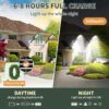 Lendro Plastic Solar Lights Outdoor Waterproof: 2 Pack LED Solar Dusk to Dawn Flood Light Outside 20000 Lumen Solar Powered Security Exterior Wall Mount Lamp Motion Sensor Remote Control